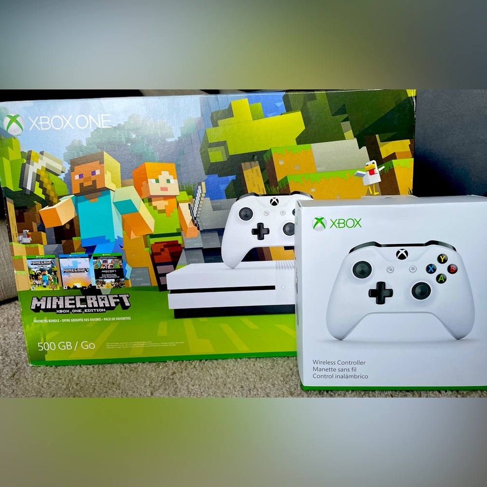 Xbox One S Minecraft Bundle with Additional Wireless Controller